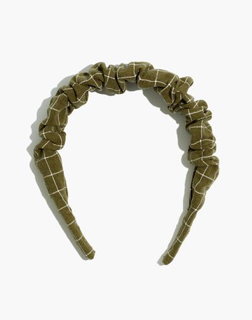 Cinched Fabric Headband green