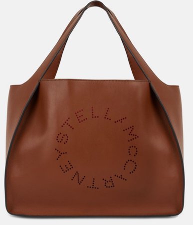 brown leather tote bag