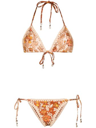 ZIMMERMANN Andie floral-print bikini set - FARFETCH
