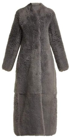 Tralman Shearling Coat - Womens - Grey