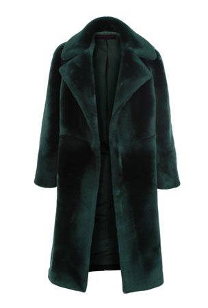 green fur coat