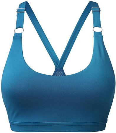 Amazon.com: SEVENSPORT Women's Girl's Sports Bra Removable Padded for Yoga Running Dancing Fitness Workout XX-Large Blue SES90001-4XXL: Clothing