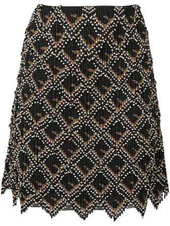 Fendi Geometric Embellished Skirt - Farfetch