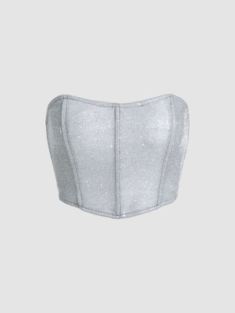 Silver Linings Corset Tube Top - Cider