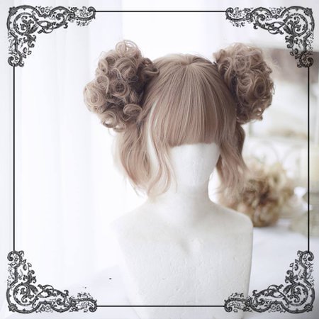 Mousy Brown Buns Wig