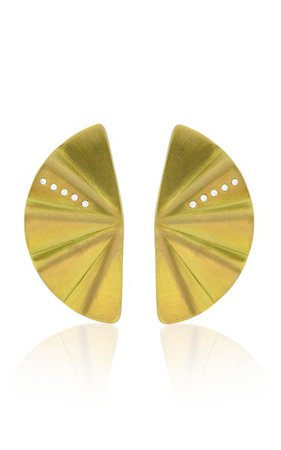 Titanium Geisha Earrings In Gold By Anastasia Kessaris | Moda Operandi