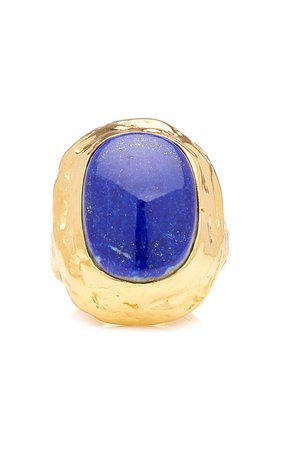 Sophie Buhai, 1930 18K Gold Vermeil Lapis Ring