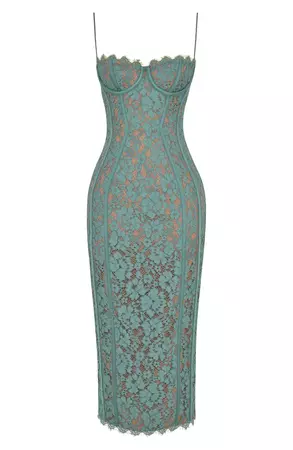 HOUSE OF CB Joelle Lace Underwire Midi Cocktail Dress | Nordstrom