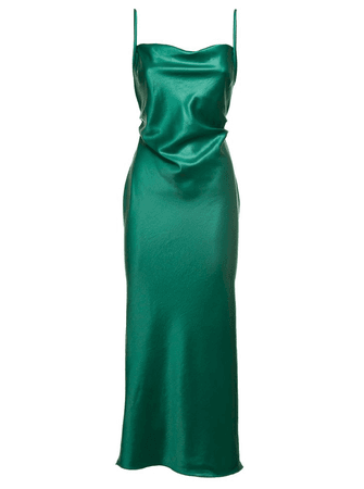 sea green silk dress