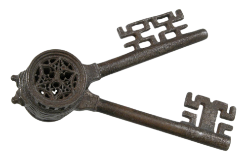Double key, made in Europe in the 15-16th century
