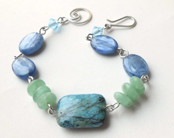 blue and green rock bracelet
