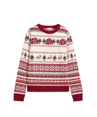 OYSHO Jacquard-Knit Christmas Sweater