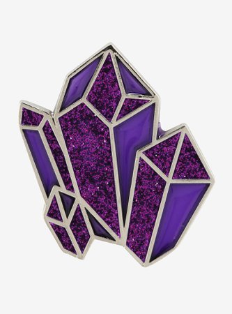 Glitter Crystal Enamel Pin