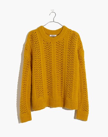 Windemere Pointelle Pullover Sweater yellow