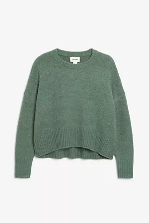 Knitted sweater - Jazz green - Knitwear - Monki BE