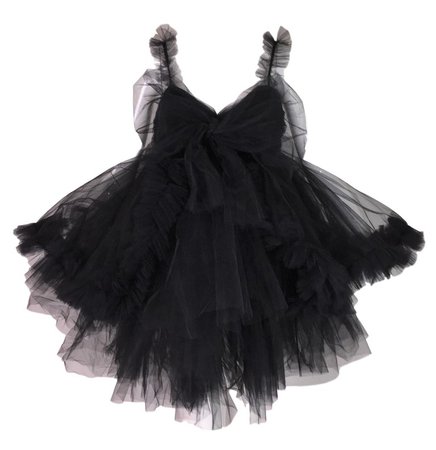 Dolce and Gabbana Runway Black Tulle Ballerina Mini Dress, S / S 1992
