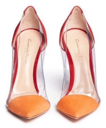 red orange gianvito rossi shoes