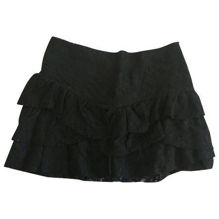 Mini skirt Maje Black size 36 FR in Polyester - 8300791