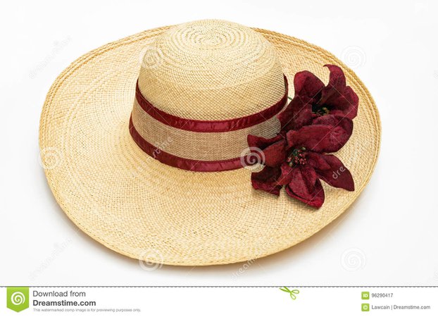 straw-hat-burgundy-accents-woven-women-s-accented-ribbon-flowers-isolated-white-background-96290417.jpg (1300×941)