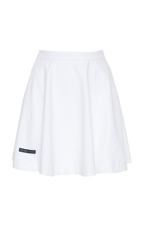 PRADA Cotton-twill Mini Skirt In White