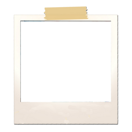 polaroid with tape transparent
