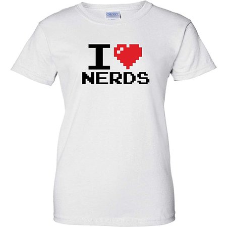 Amazon.com: I Love Heart Nerds Womens T Shirt Ladies Sexy Geek Video Game Girls Funny Adult Humor Comical Clever Hilarious Ridiculous Fun Joke Tee: Handmade