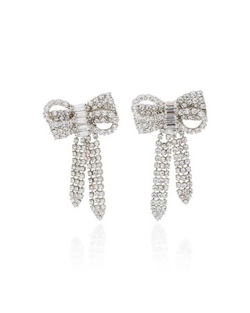 Jennifer Behr Lola Swarovski Crystal Silver-tone Stud Earrings in White - Lyst