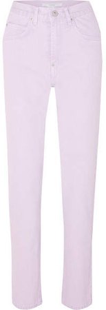 Pushbutton - High-rise Tapered Jeans - Lilac