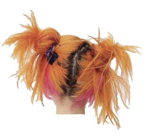 pink orange hair