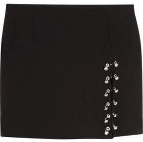 Embellished Crepe Mini Skirt