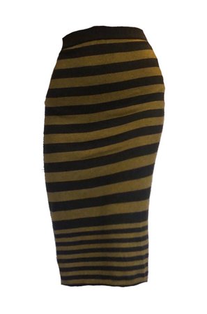 striped bodycon skirt