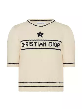 Shop Dior Christian Dior Short-Sleeved Sweater | Saks Fifth Avenue