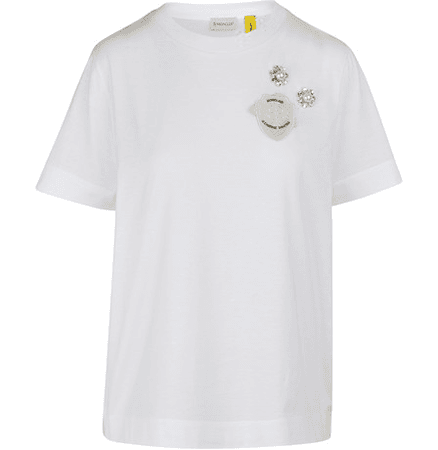 Moncler Genius 4 Simone Rocha - Logo T-Shirt In White | ModeSens