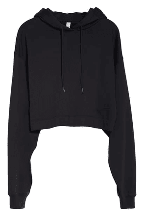 Alo Yoga Bae Crop Hoodie In Black | ModeSens