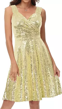 GRACE KARIN Sequin Cocktail Party Dress A-line Wedding Dress Size XL Dark Green at Amazon Women’s Clothing store