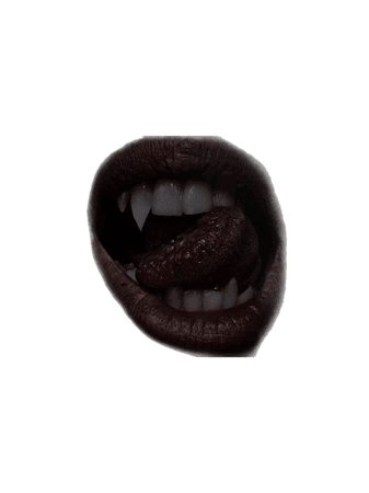 dark vampire mouth fangs aesthetic
