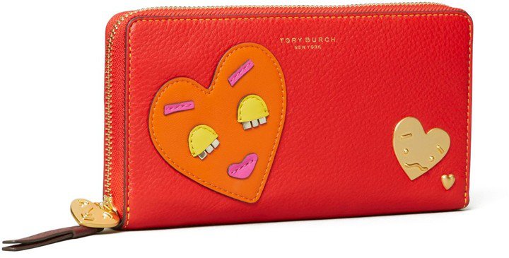 Perry Patchwork Hearts Zip Continental Wallet