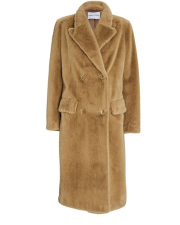 STAND Minou Double-Breasted Teddy Coat | INTERMIX®