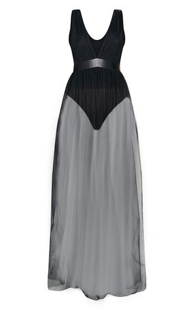 Black Mesh Dress | Dresses | PrettyLittleThing USA