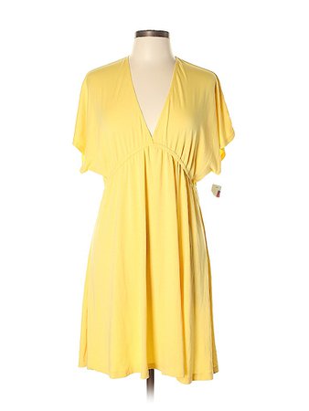 Mossimo Supply Co. Solid Yellow Casual Dress Size XL - 45% off | thredUP