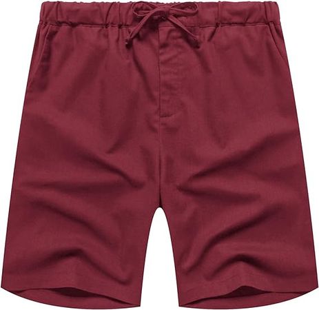 COOFANDY Men Linen Classic Fit Short Lightweight Drawstring Short with Pockets at Amazon Men’s Clothing store