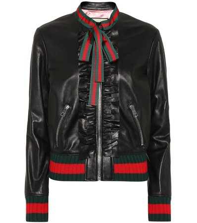 Leather Bomber Jacket - Gucci | mytheresa