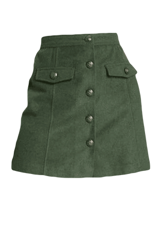 rebbie_irl’s green button down skirt | modcloth