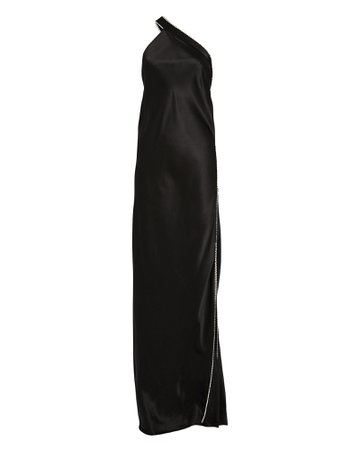 Michelle Mason | Asymmetric Crystal Silk Gown | INTERMIX®