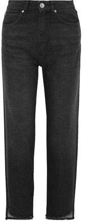 Theatre Frayed High-rise Straight-leg Jeans