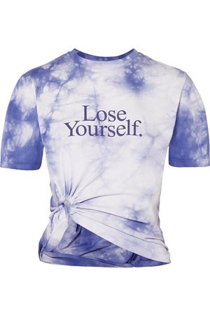 Paco Rabanne | Lose Yourself cropped printed tie-dyed cotton-jersey T-shirt | NET-A-PORTER.COM