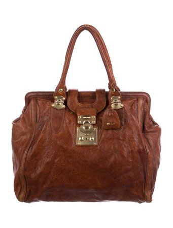 Miu Miu Leather Frame Shoulder Bag - Handbags - MIU77755 | The RealReal