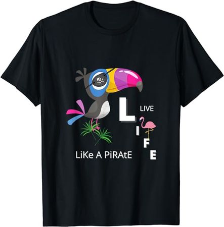 Amazon.com: Tropical Bird | Pirate Tee For Women T-Shirt : Clothing, Shoes & Jewelry