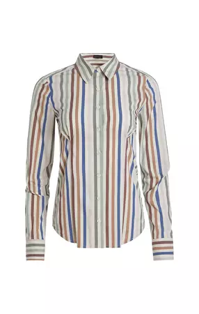 Buy Boulevard Pleated Striped Shirt online - Carlisle Collection