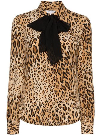 FRAME leopard print button down silk blouse $356 - Buy Online - Mobile Friendly, Fast Delivery, Price